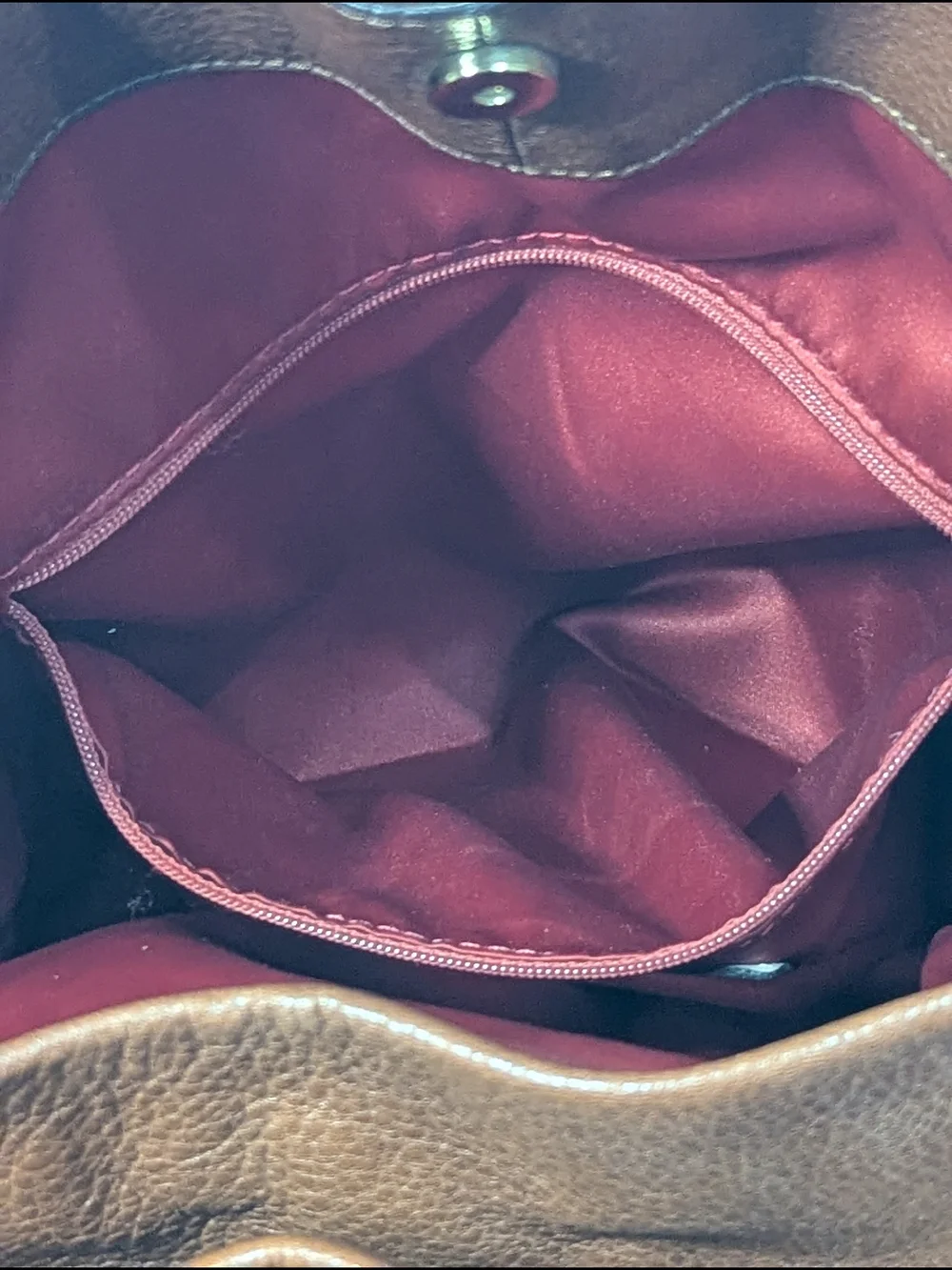 Coach Pebbled Leather Large Hobo Shoulder Bag Brown Slouchy Tote Purse F13669
